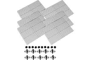 iplusmile Fish Tank Bottom Isolations Set - 6pcs 11.8" Grid Tank Divider Trays with 10pcs Suckers - Plastic Aquarium Divider 