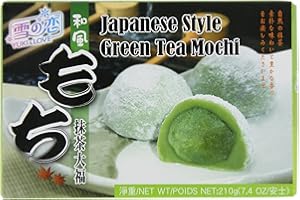 Yuki & Love Japanese Style Mochi, Green Tea, 7.4 Ounce (Pack of 24)