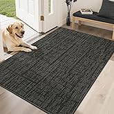 COSY HOMEER-Dirt-Trapper-Door-Mat 32"x48" Non-Slip Entryway Rugs Washable Welcome Mat Absorbent Entrance Mats Low Pile Dog Door Mats for Front Back Doomats and Wet Shoes,Dark Grey