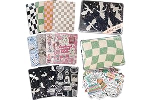 BAWMOY 12PCS E-Reader Inserts, 50PCS Cute stickers for Clear Case, 6.9" Paperwhite Insert, E-Reader Accessories, Best Gift for Booklover Reader (Black)