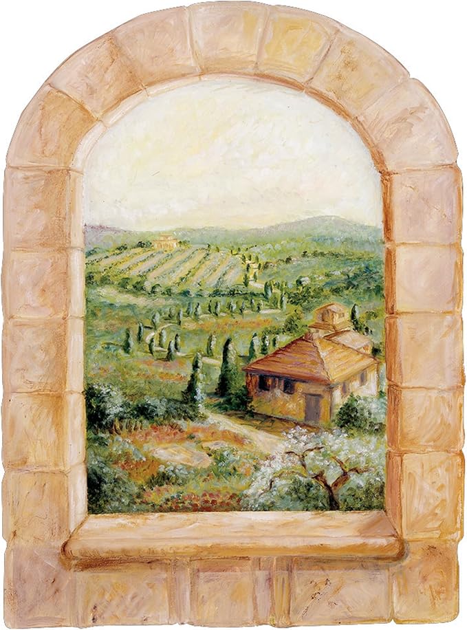 Wallies Peel & Stick Vinyl Wall Decals, Tuscan Window Wall Sticker, Includes 1 Window of Tuscan