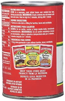 La Preferida Refried Beans Fat Free, 16-Ounce (Pack of 12)