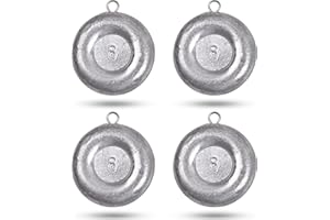 Fishing Weights Disc Sinkers Coin Sinkers Surf Bullet Fishing Weights Saltwater Catfishing Tackle Weight, 1oz 2oz 3oz 4oz 5oz
