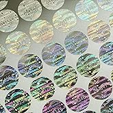 0.59 in High Security Tamper Evident Seal Warranty Void Original Genuine Authentic Hologram Labels/Stickers w/Unique Sequential Serial Numbering Tamper Proof Stickers (550)