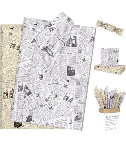 30pcs Papier de Soie Floral Rose, Beau Papier d'Emballage d