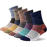 FEIDEER mens Modern Hiking socks, Athletic Cushioned Cotton Socks with Arch Support