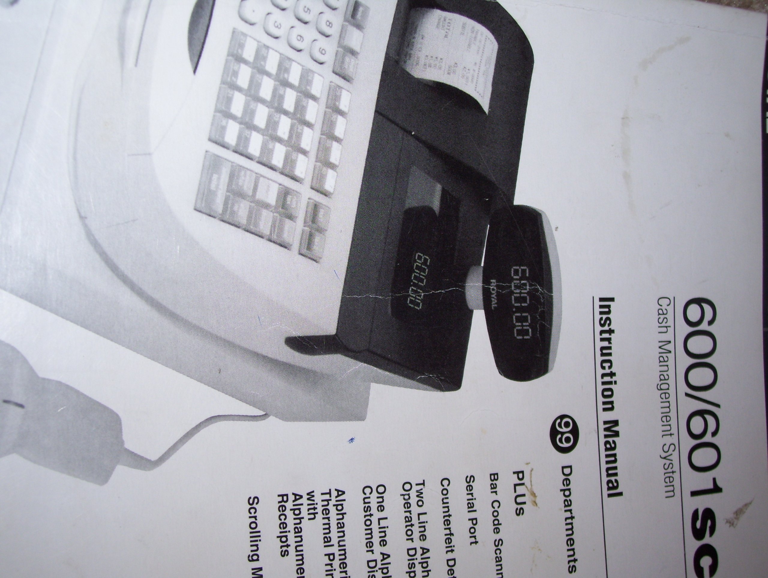 Royal 600/601sc Cash Management System, Instruction Manual Paperback