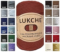 Lukche 3mm Premium Polyester Macrame Cord