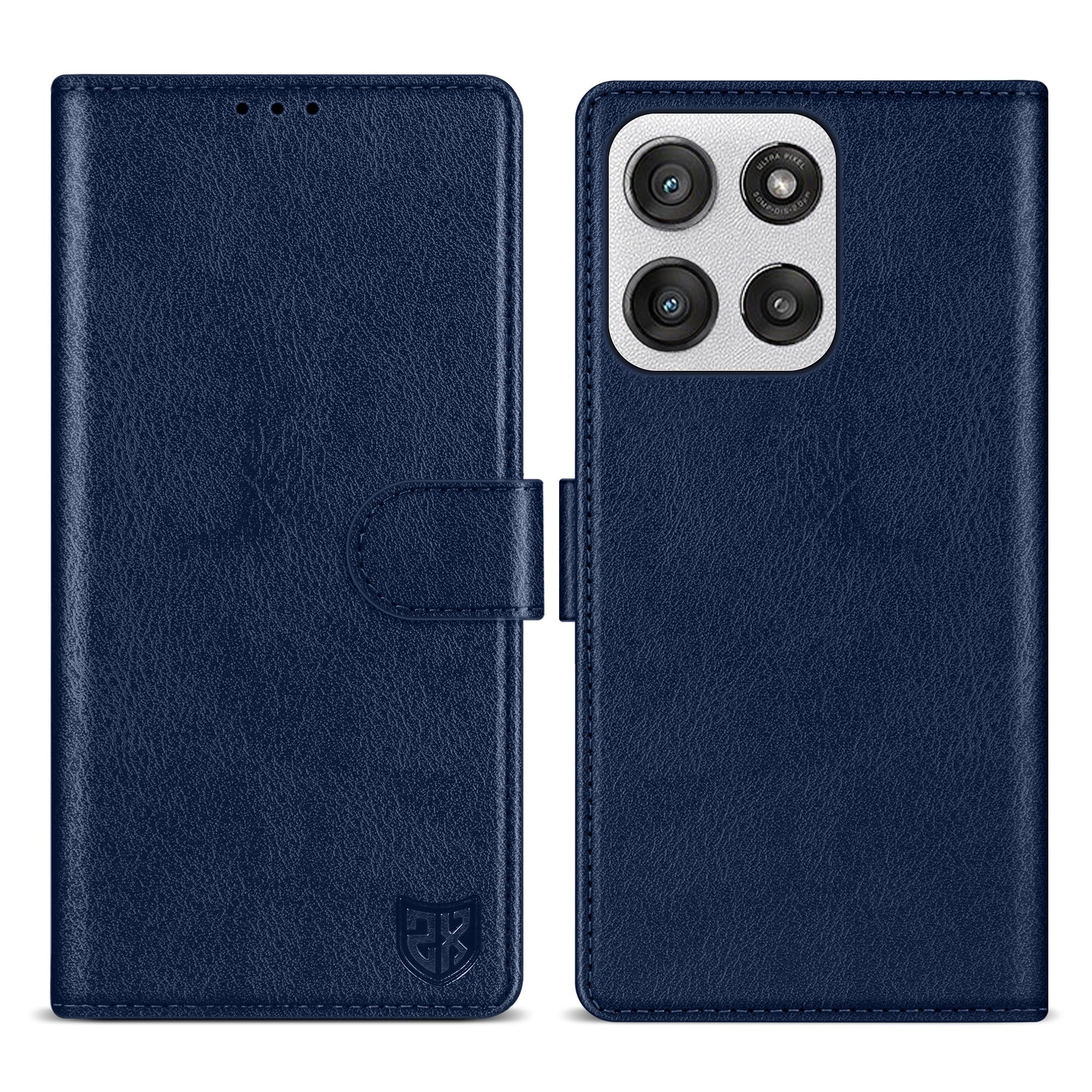 ZZXX for Motorola Moto G Stylus 5G 2025 Wallet Case with [RFID Blocking] Card Slot Kickstand Magnetic PU Leather Flip Fold Protective Phone Case for Moto G Stylus 5G 2025 Case Wallet(Blue-6.7 inch)