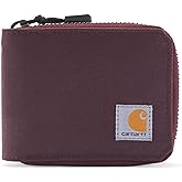 Carhartt Men's Nylon Duck Zipper Wallet, Deep Wine