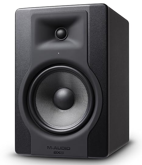 M-Audio BX8 D3 - Professionelle 2 Wege Aktiv Studiomonitor Lautsprecher für Musikproduktion und Mixing mit eingebauter Acoust