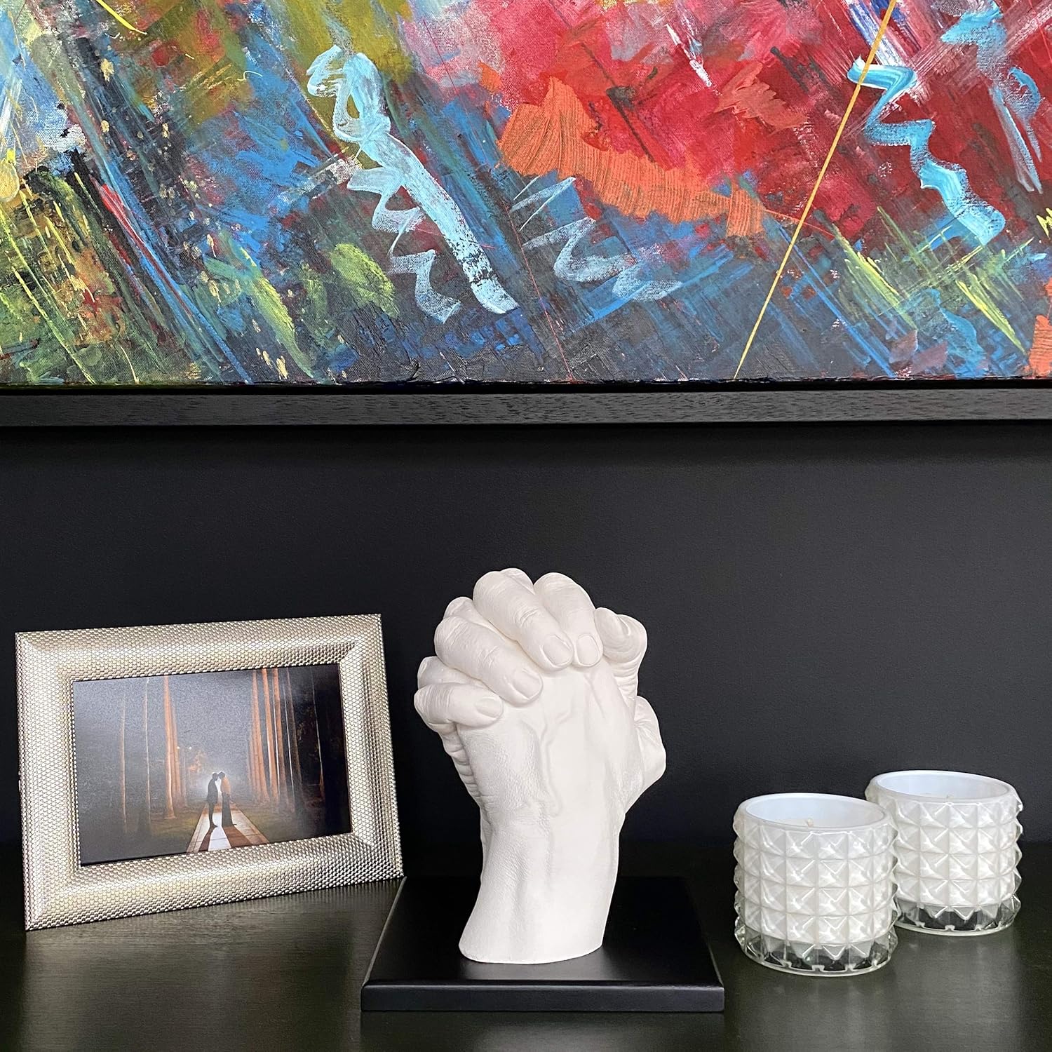 Pendle & Birdie Hand Casting Kit - Creating Handmade Memories. A Premium Craft Gift to Create a Two-Hand Sculpture Keepsake for Couples & Friends. Large Kit incl. an Elegant Stand, Plaster & Alginate