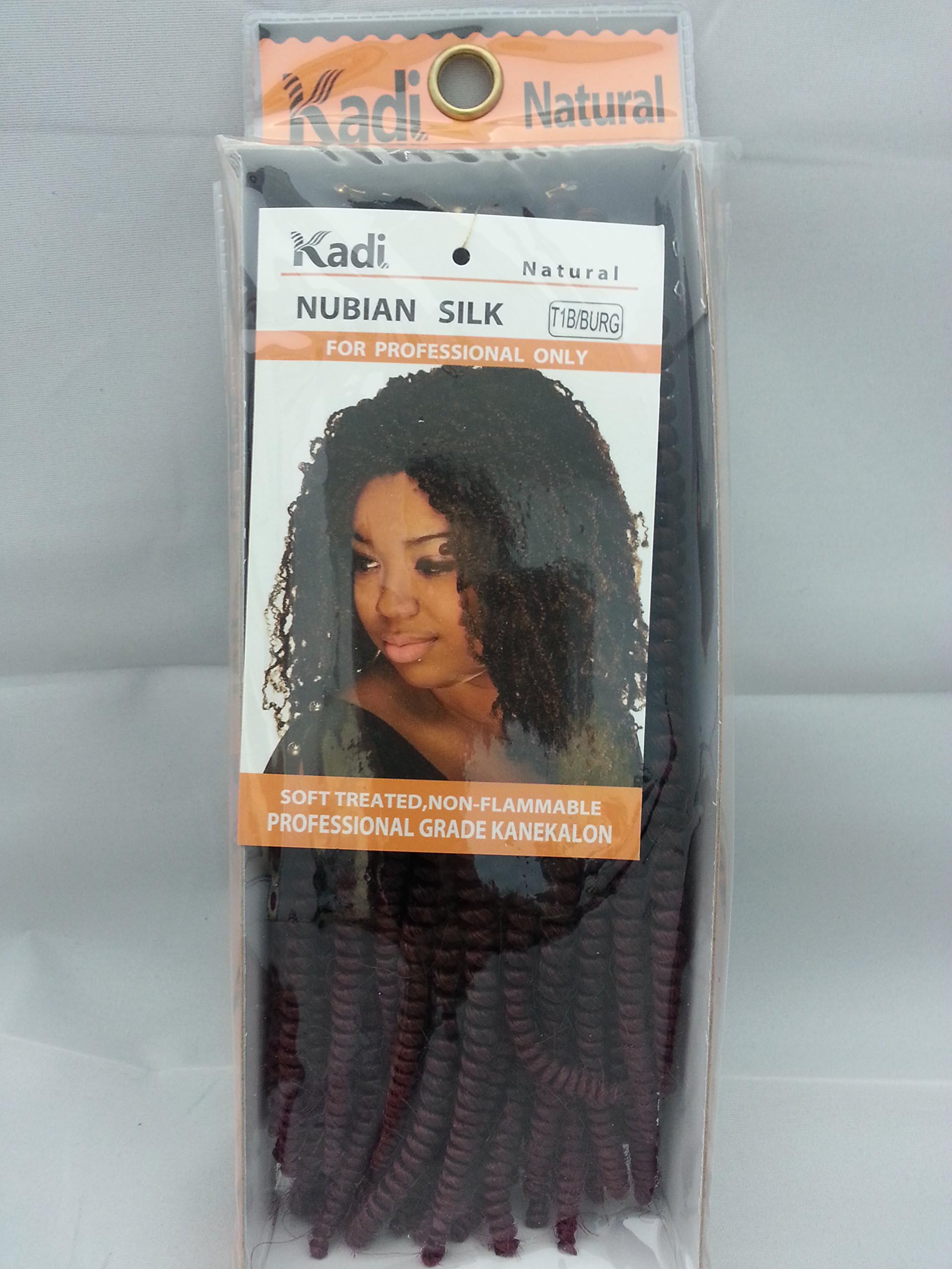 Kadi Natural Braiding Style, Hair Extension, Professional Grade Kanekalon (T1B/M BURG, NUBIAN SILK)