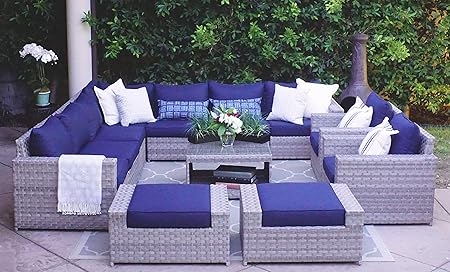 Amazon Com Sunhaven 12 Piece Outdoor Furniture Set For Patio