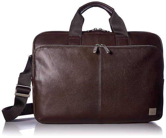Knomo Luggage Classic Newbury Full Leather Single Zip Brief 15