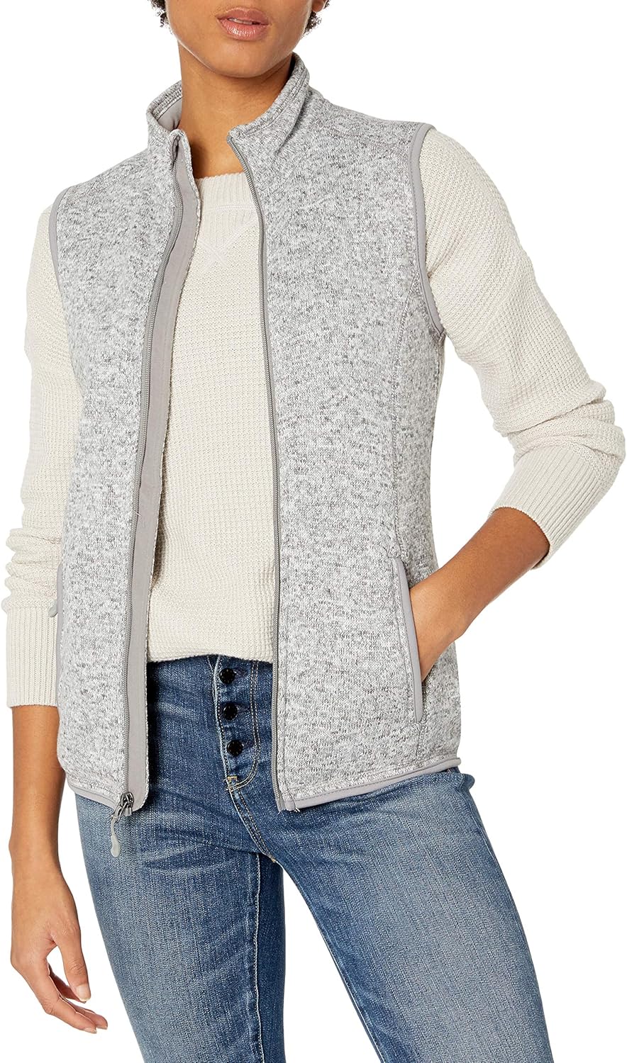 Charles River Apparel womens Pacific Heathered Sweater Fleece Vest at  Women's Coats Shop