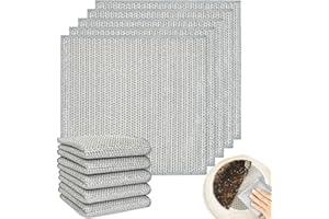 Nokiils Multifunctional Non Scratch Wire Dishcloth, Multipurpose Wire Dishwashing Rags for Wet and Dry, Wire Washing Cleaning Cloth Scrubbing Pads for Kitchen (5 Pcs)