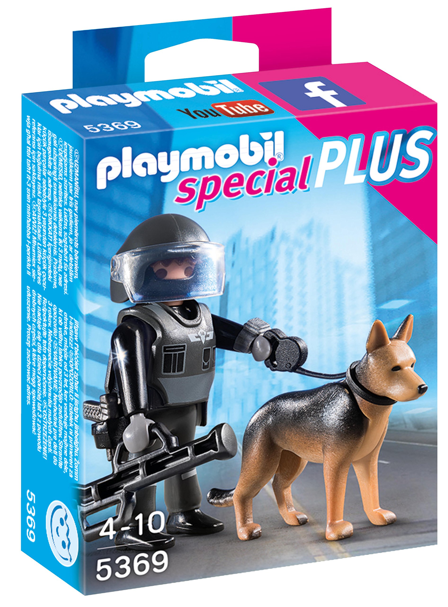 Playmobil 5369 Special Plus Tactical Police Dog Unit, Fun Imaginative Role-Play, PlaySets Suitable for Children Ages 4+