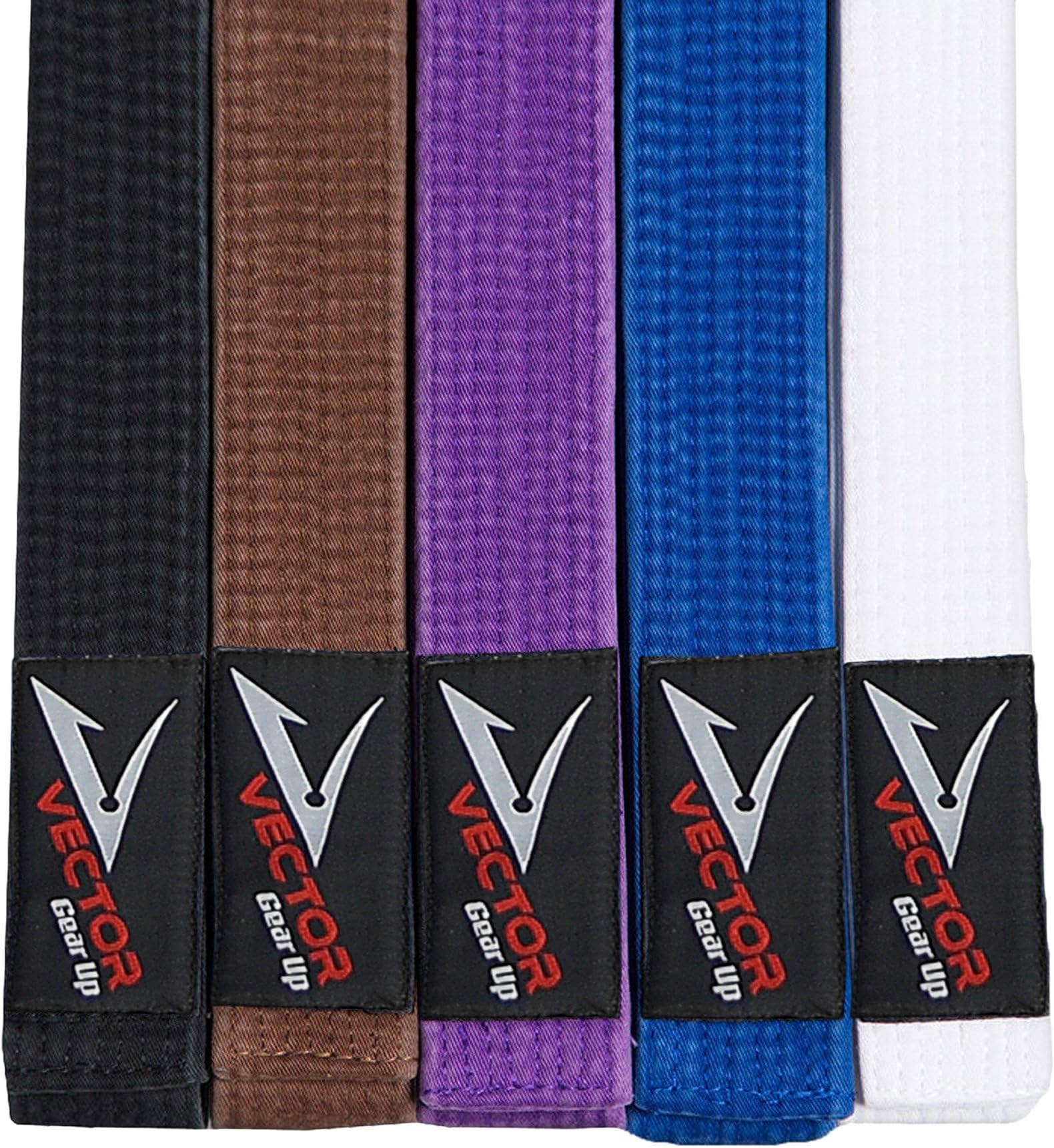 Vector Sports Brazilian Jiu Jitsu BJJ Pro Belt 100% Cotton In Standard Brazilian Jiu Jitsu Colours