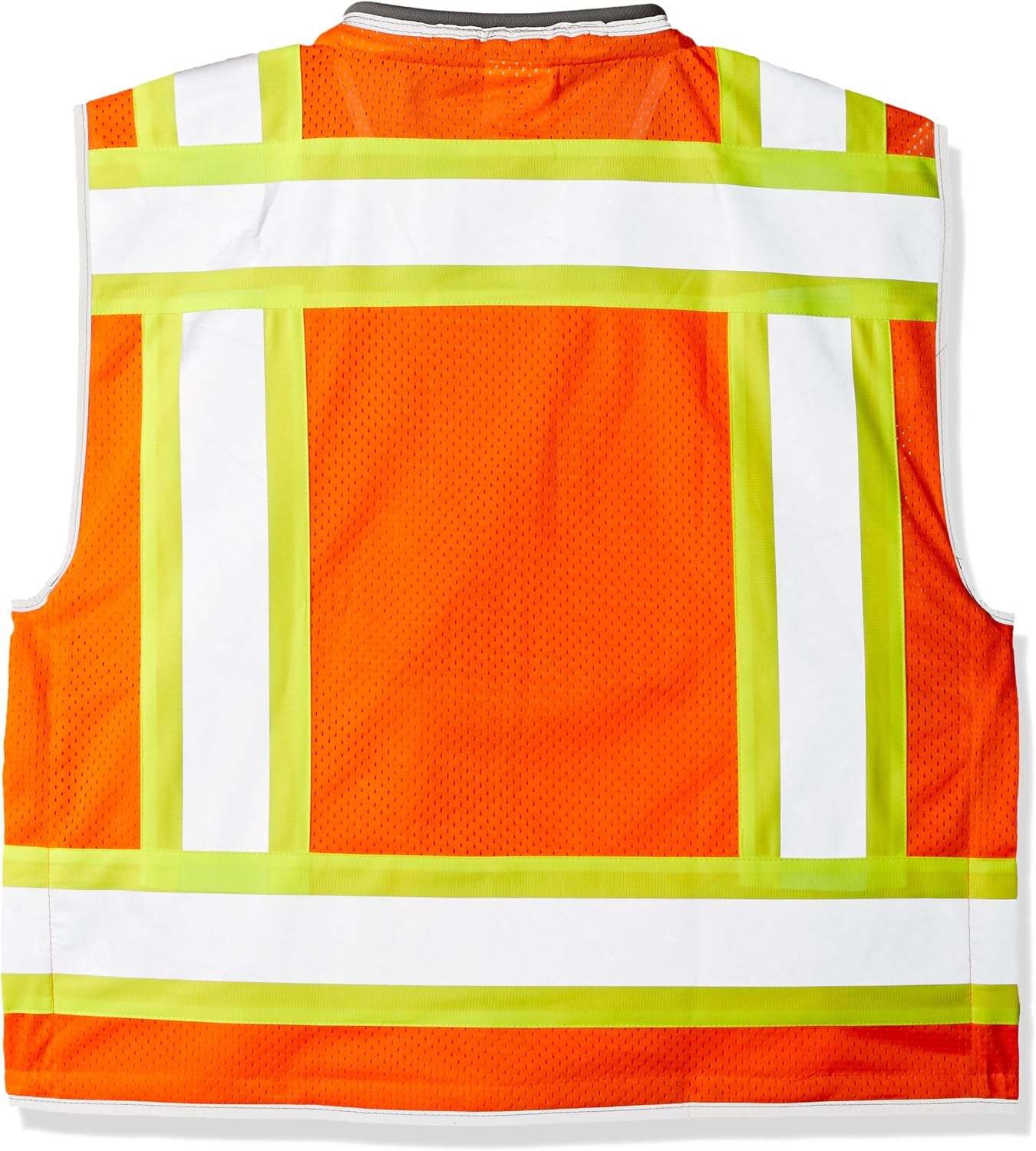 Radians SV55 Class 2 Heavy Woven Two Tone Engineer Vest with Padded Neck to Support Extra Weight in Cargo Pockets, Hi Viz Green or Hi Viz Orange: Clothing