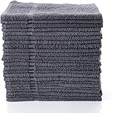 SIMPLI-MAGIC Cotton Hand Towels 16"x27" (12 Pack) – Soft Towels for Bathroom, Kitchen, Salon & Gym (Gray)