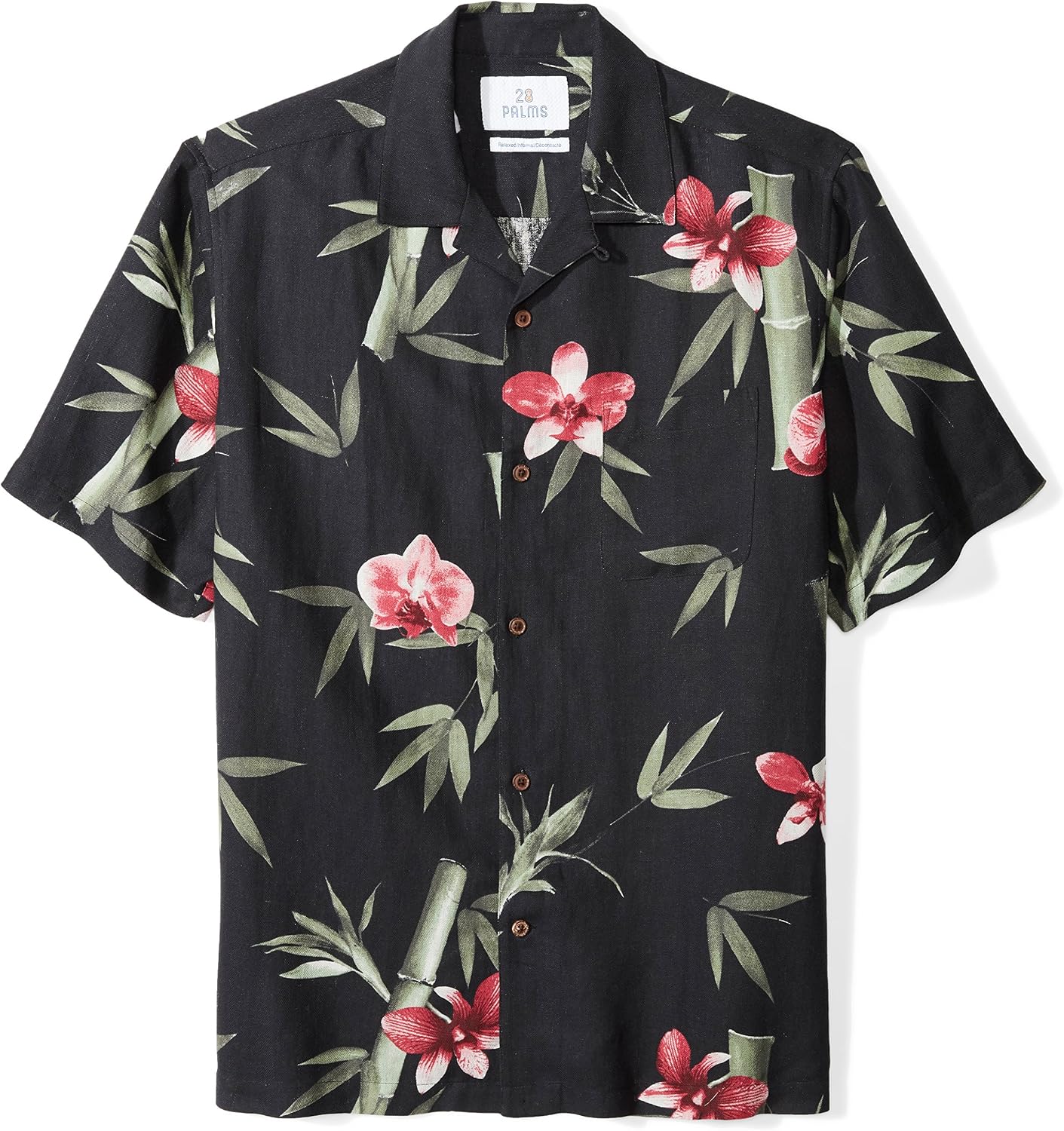 Chemise Hawaiienne Talbots Homme - Taille M - Manches Courtes - Linen/Silk - Gris - Occasion Très Bon État