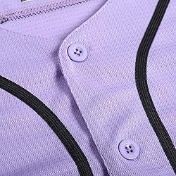 DEHANER Purple Baseball Jersey Men Women Plain