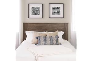 Prepac Stylish Flat Wood Panel Headboard for Queen Size Beds, Simplistic Wooden Queen Headboard 2.25" D x 64.5" W x 48" H, Drifted Gray, DHFQ-1301-1