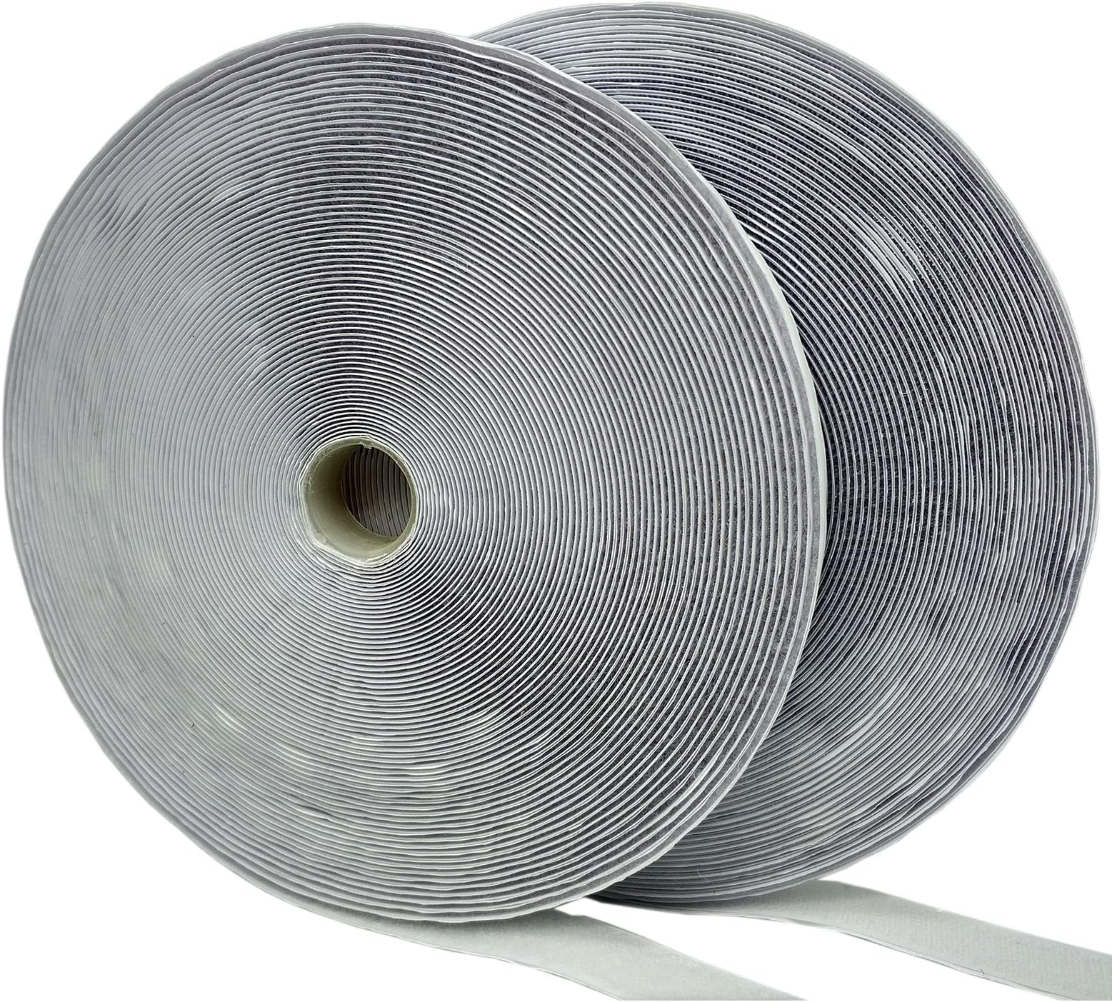 Eroilor Double-Sided Adhesive Hook and Loop Tape, 24 Meters Extra Strong Adhesion Self-Adhesive Loop & Hook Tape Over 10,000 Time Adhesive DIY Band - White
