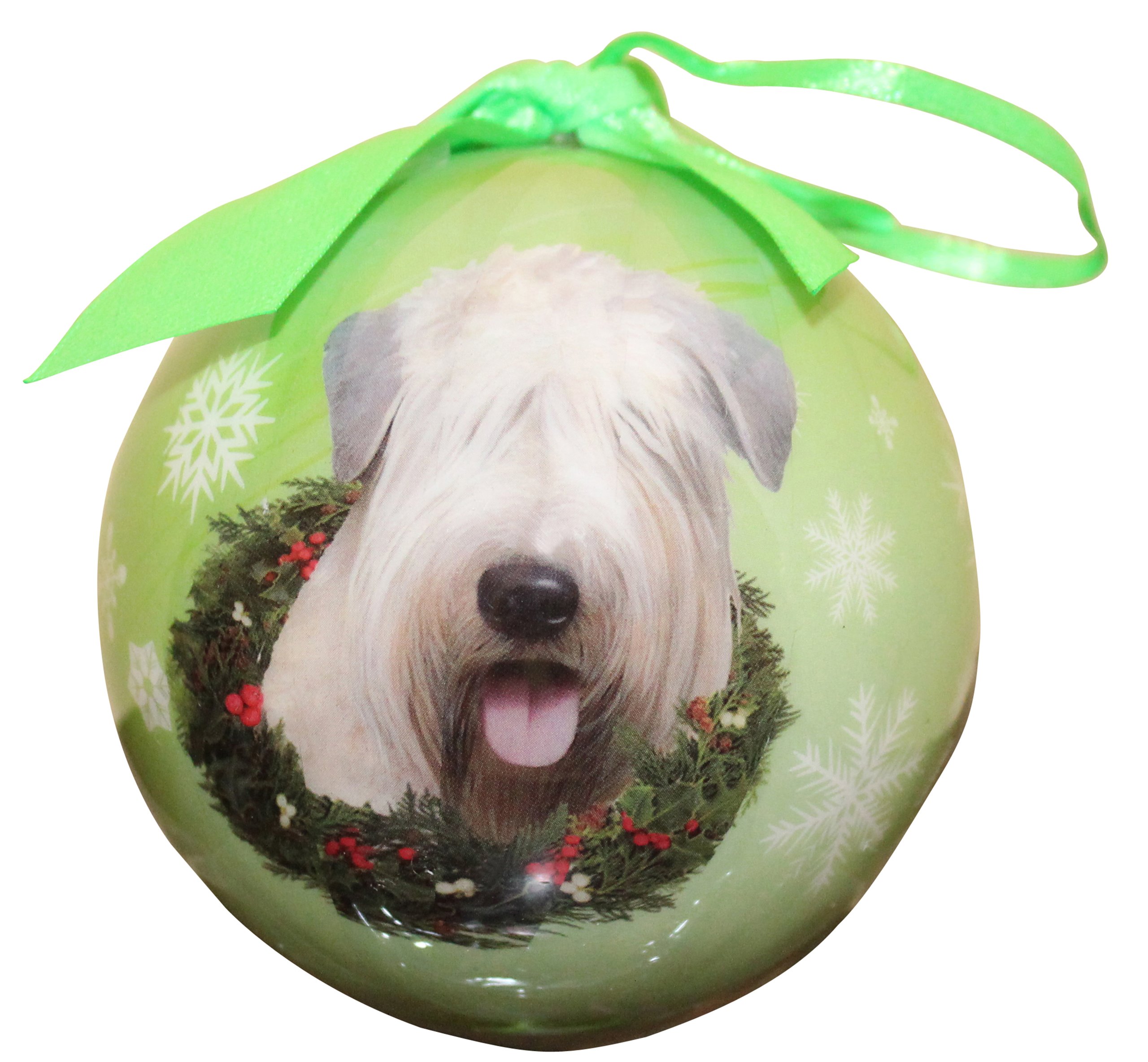 Wheaten Terrier Christmas Ornament Shatter Proof Ball Easy To Personalize For Wheaten Terrier Lovers