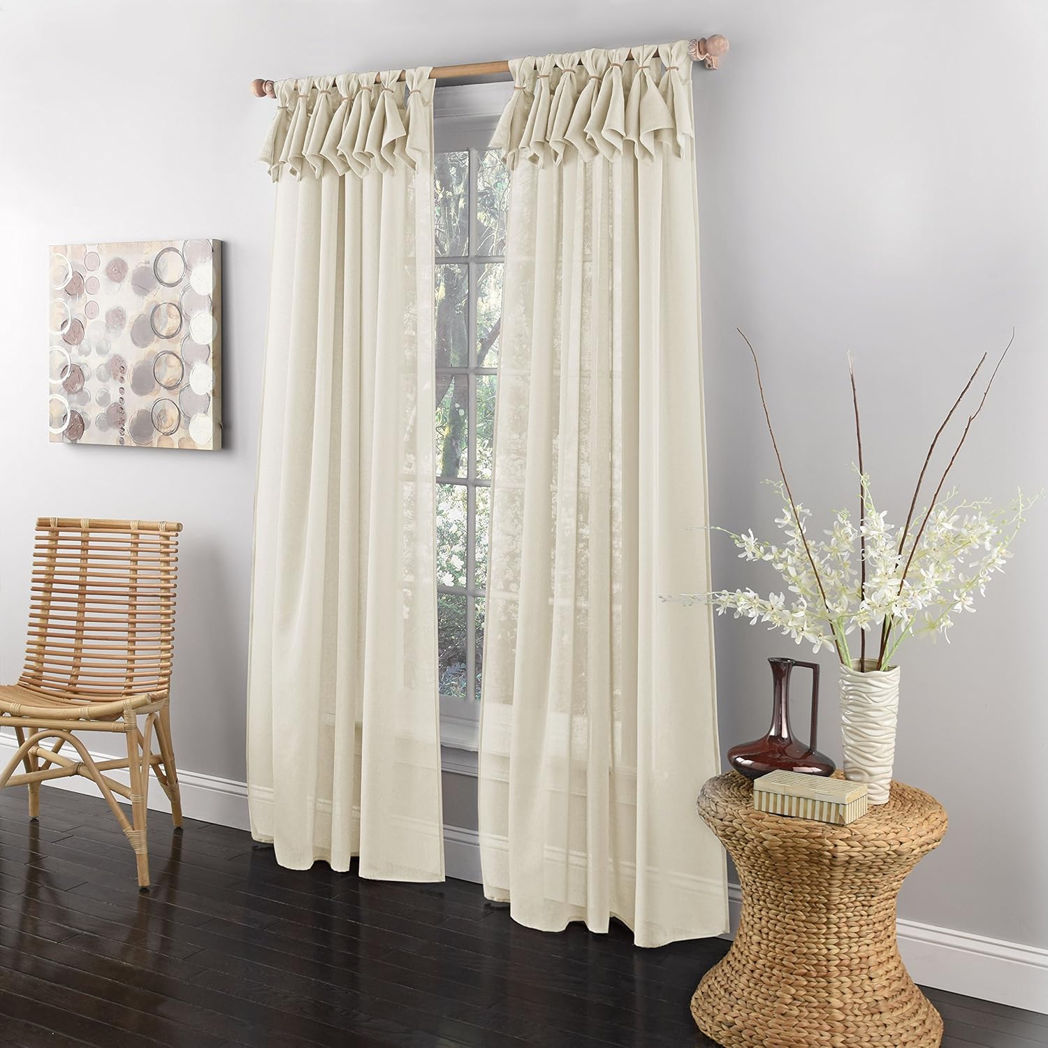 LORRAINE HOME FASHIONS Breeze Tab Top Window Panel, 54