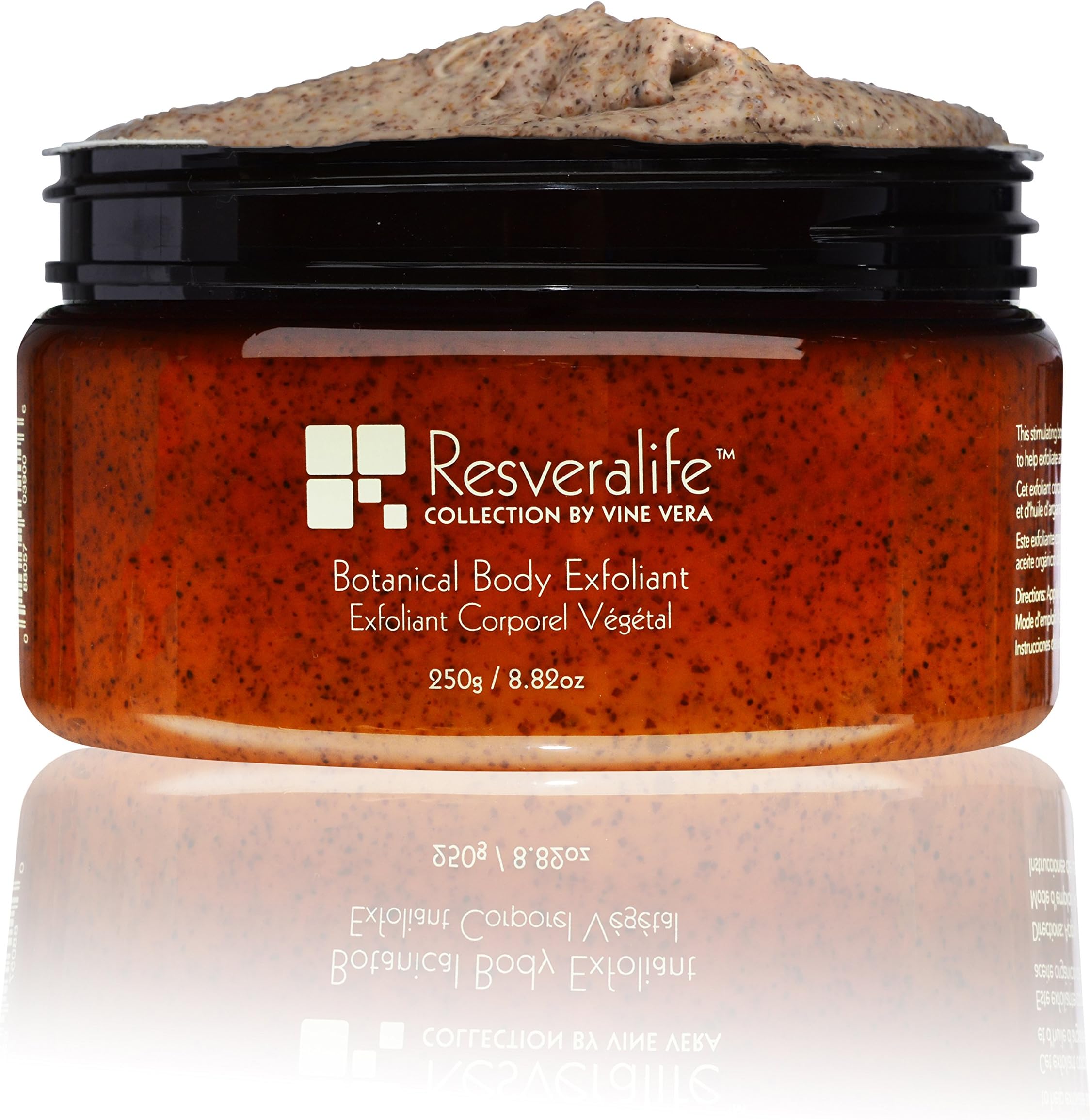 Resveralife Body Scrub, Botanical Deep Cleansing Exfoliant and Luxury Salon In a Jar, 50 Ml / 1.69 Fl. Oz