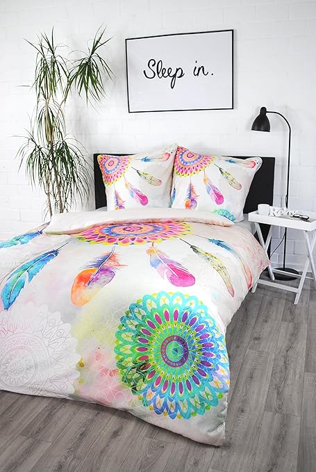 Jilda Tex Bettwasche 100 Baumwolle Design Dreamcatcher Traumfanger Verschiedene Grossen 155 X 220 Cm Amazon De Kuche Haushalt