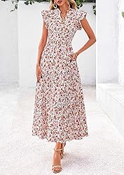 PRETTYGARDEN Women's 2025 Summer Floral Midi Dress