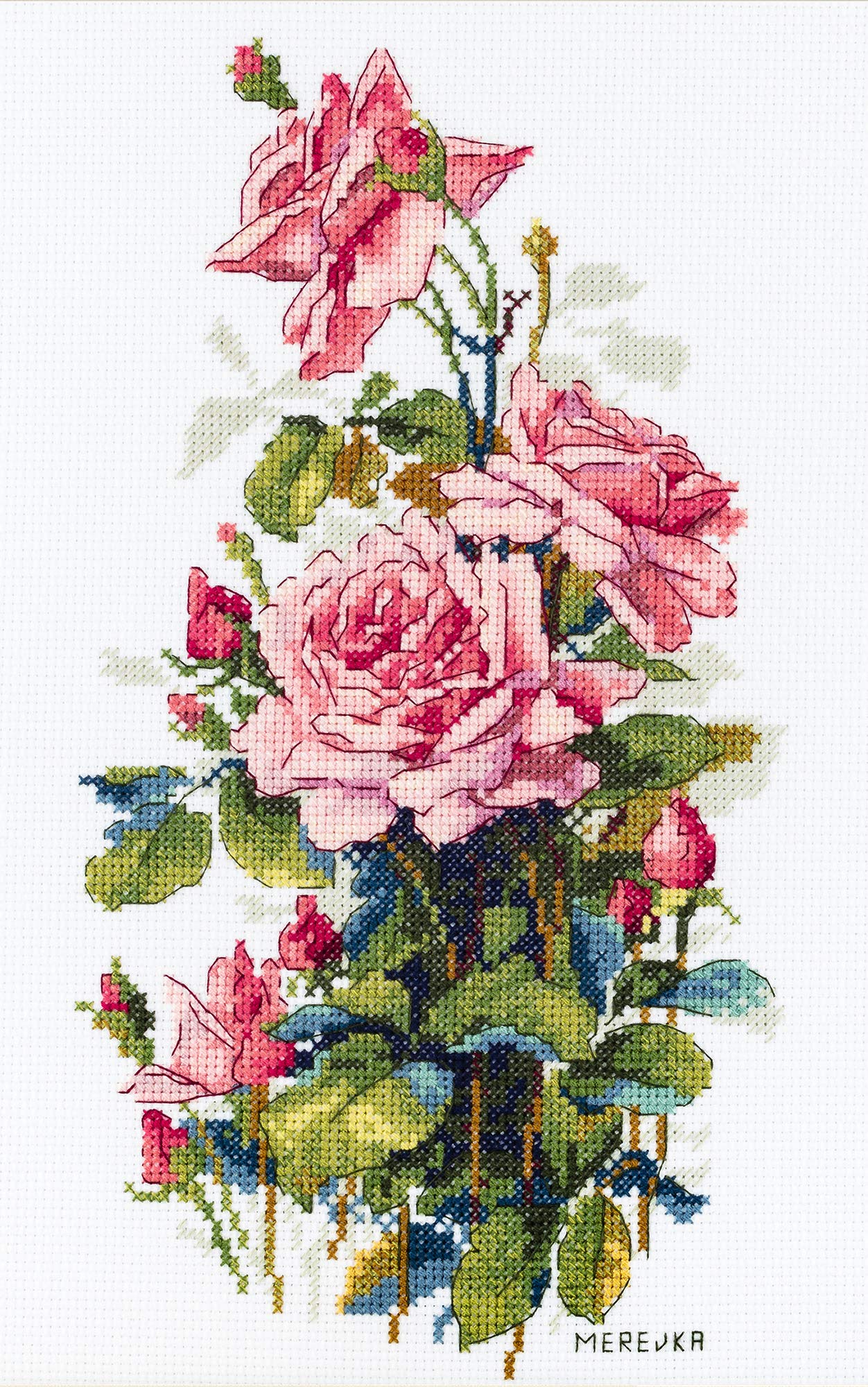 Merejka Counted Cross Stitch Kit, Cotton, Multicoloured, 16x27,5 cm