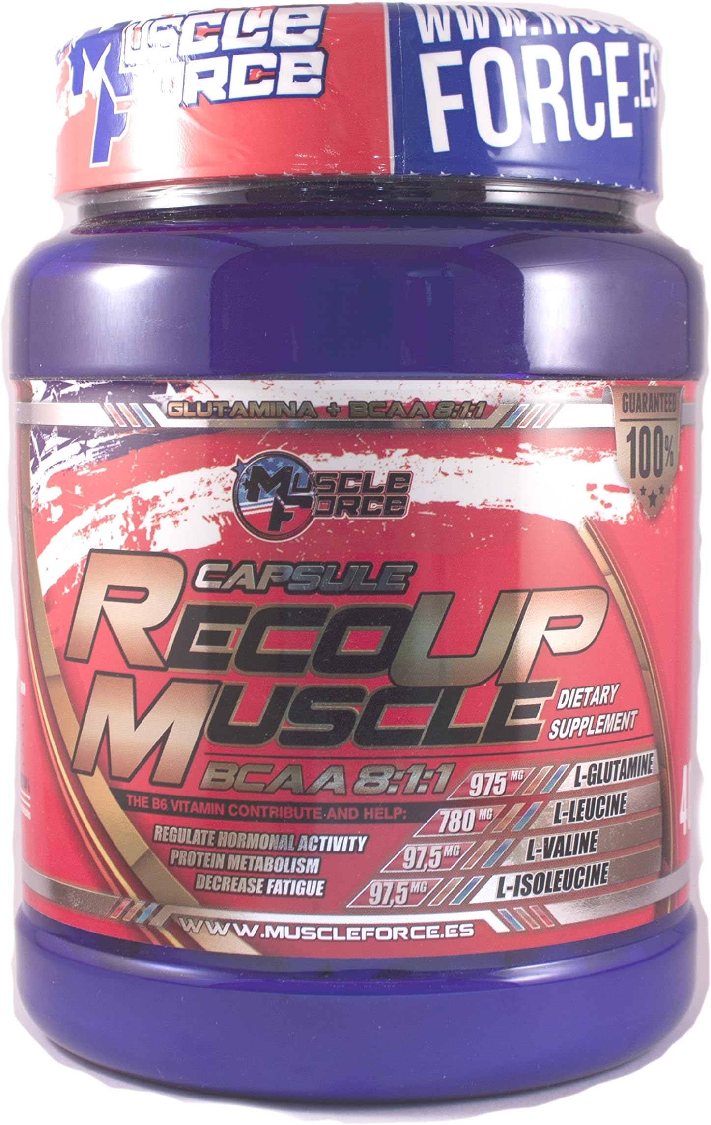 Reco-Up Muscle 8: 1: 1 - Muscle Retriever Powder Based Amino Acids, 400 Capsules