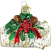 Old World Christmas Yule Log Glass Blown Ornament for Christmas Tree, Handcrafted Holiday Decoration, Holiday Dessert Collection