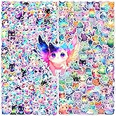 200PCS Rainbow Cat Stickers for Girls Boys Kids, Cute Cartoon Kawaii Meme Sticker for Water Bottle, Reusable Waterproof Kitten Vinyl Decal for Teens Adults, Kitty Party Favors