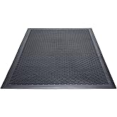 Guardian - MLL14030500 Clean Step Scraper Outdoor Floor Mat, Natural Rubber, 3'x5', Black, Ideal for any outside entryway, Scrapes Shoes Clean of Dirt and Grime