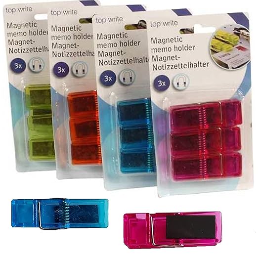 Juego de 12 magnético grapas Memo Clips de soporte multicolor ...