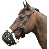 T TEKE Nano-Duro II Horse Grazing Muzzle with Soft Fleece Lining | Adjustable Padded Halter and Breakaway Connection
