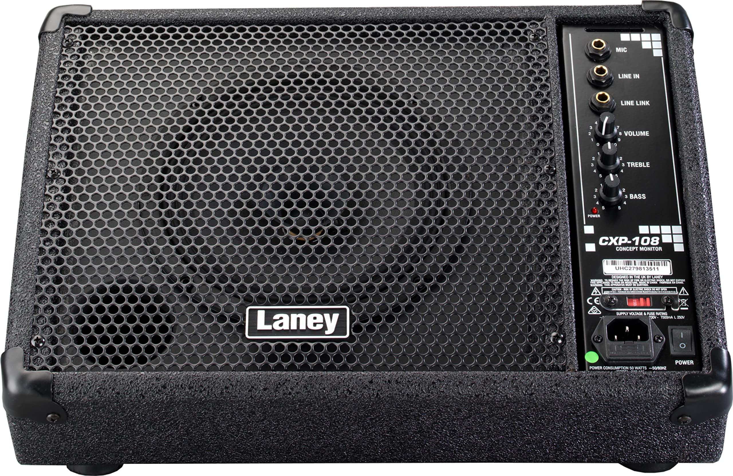 Laney CONCEPT Series CXP-108 - Active Stage Monitor - 80W - 8 inch Coaxial Woofer,Black