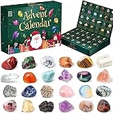 Crystal Rock Gemstone Advent Calendar 2025, Adult, Kids, Boys, Girls, Teen Girls, Women Healing Crystal Gemstone 24 Kinds of Crystals and Gem Rocks Collection