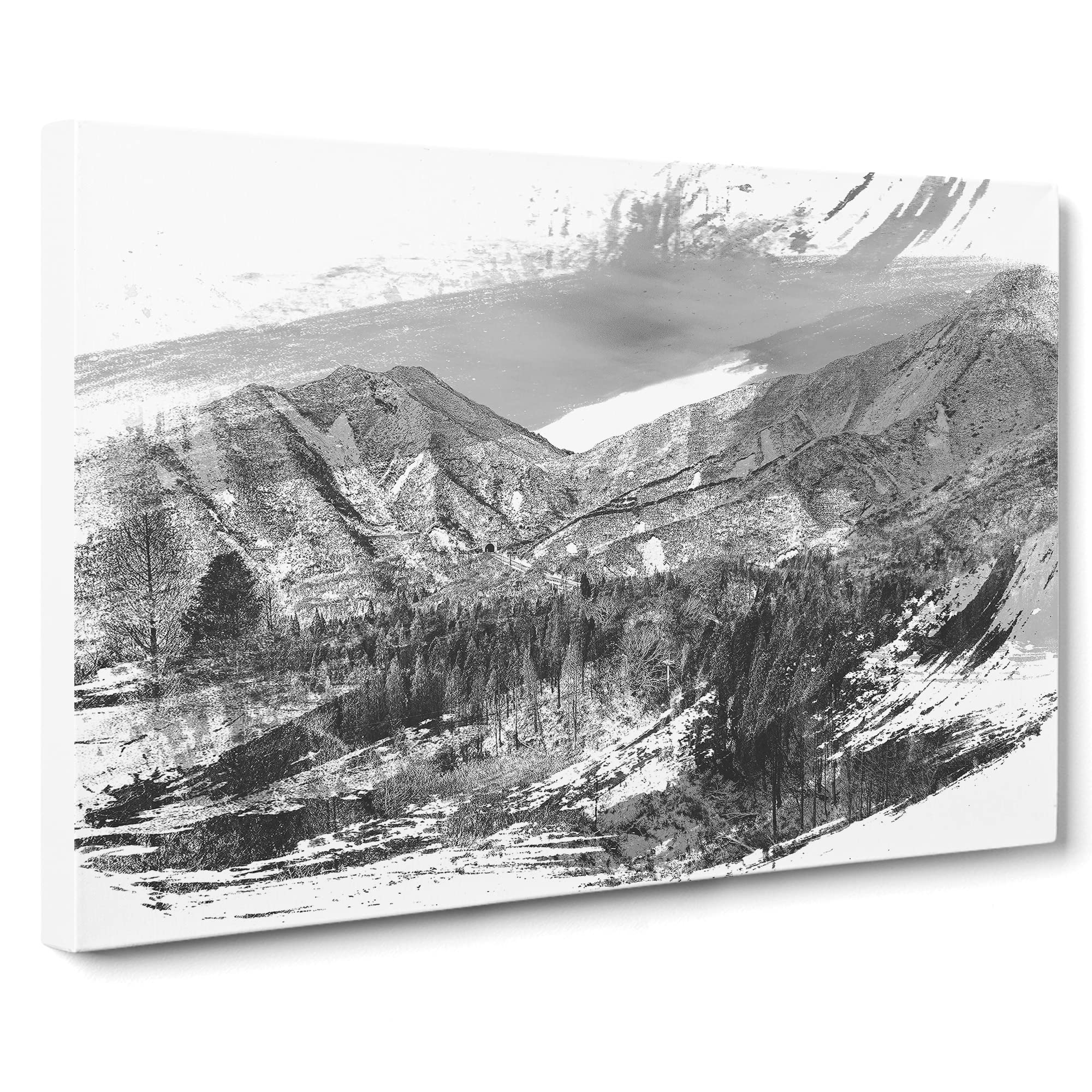 Landscape Aso Kumamoto Japan Mountain Vol.3 V1 Canvas Print | Gallery Wrapped 30mm Frame Wall Art | 20x14 inches | Ready to Hang | Modern Landscape Picture | Living Room Bedroom Lounge Office