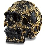 READAEER Small Size Human Skull Resin Statue Head