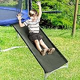 Zmcik Trampoline Slide, 55"x22" Trampoline Ladder with Anti-Rust and Tear Resistance, Universal Trampoline Accessories Slide