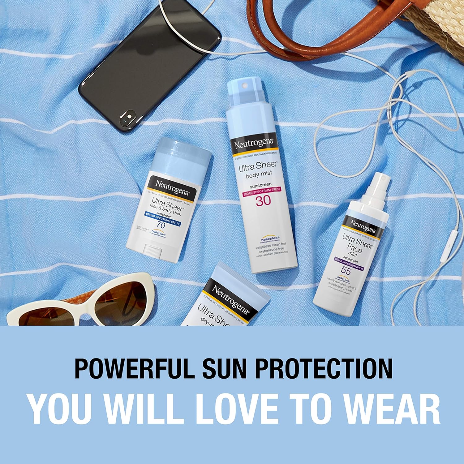 Neutrogena Ultra Sheer Non-Greasy Sunscreen Stick for Face & Body, Broad Spectrum SPF 70 UVA/UVB Sunscreen Stick, PABA-Free, 1.5 oz: Beauty