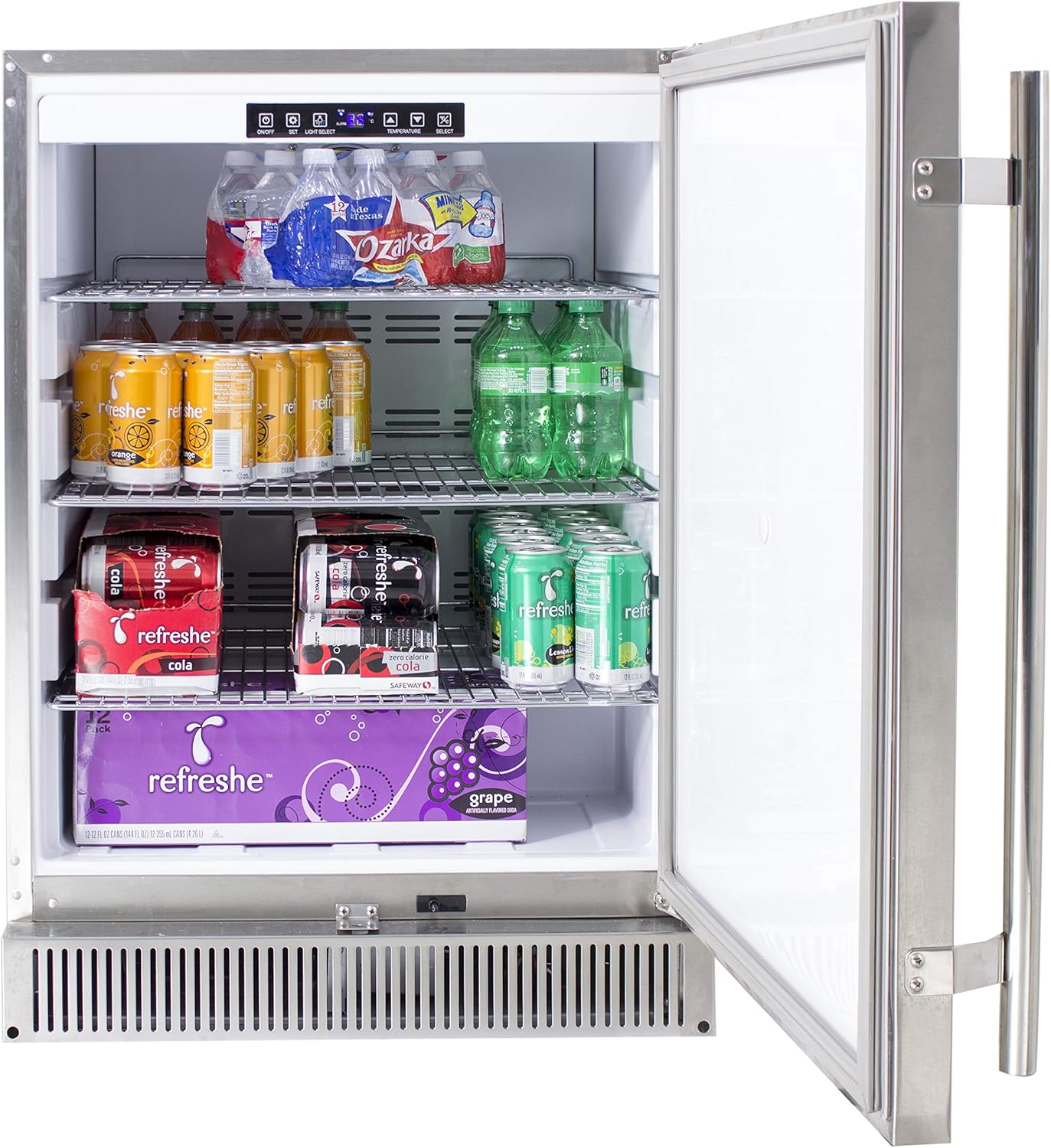 review Blaze Professional 4-Burner Propane Grill with Power Burner, Outdoor Rated Fridge, Triple Storage, Trash and Paper Towel Drawers, Double Door, Rotisserie, Smoker Box, Grill Cover, and 5-in-1 BBQ Tool