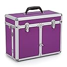 Top Performance Professional Grooming Tool Cases - Durable and Versatile Aluminum Cases Designed for the Storage of Grooming Tools and Supplies for the Professional Pet Groomer, Purple