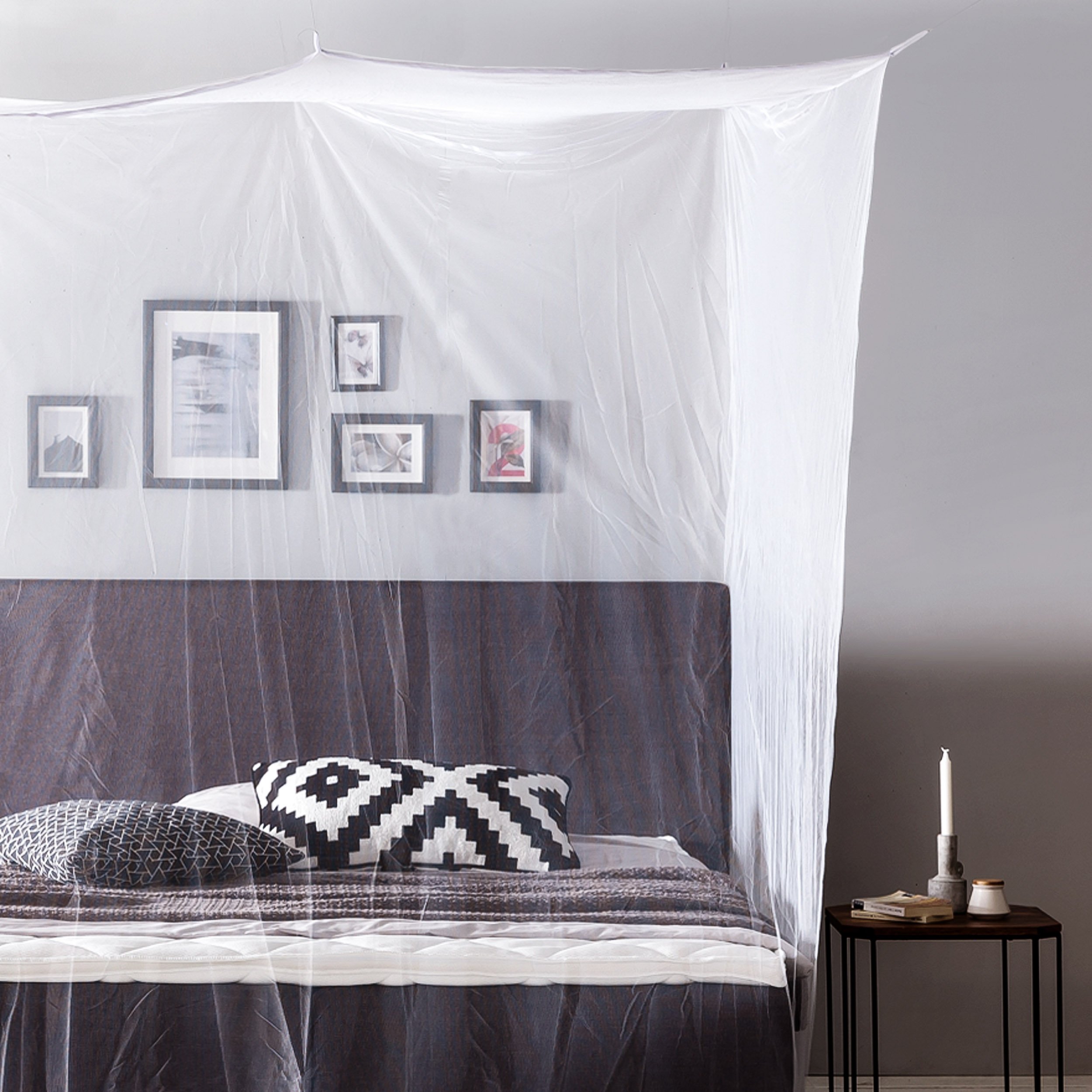 Lumaland mosquito net 220 x 200 x 210 cm indoor outdoor available in various colours, White